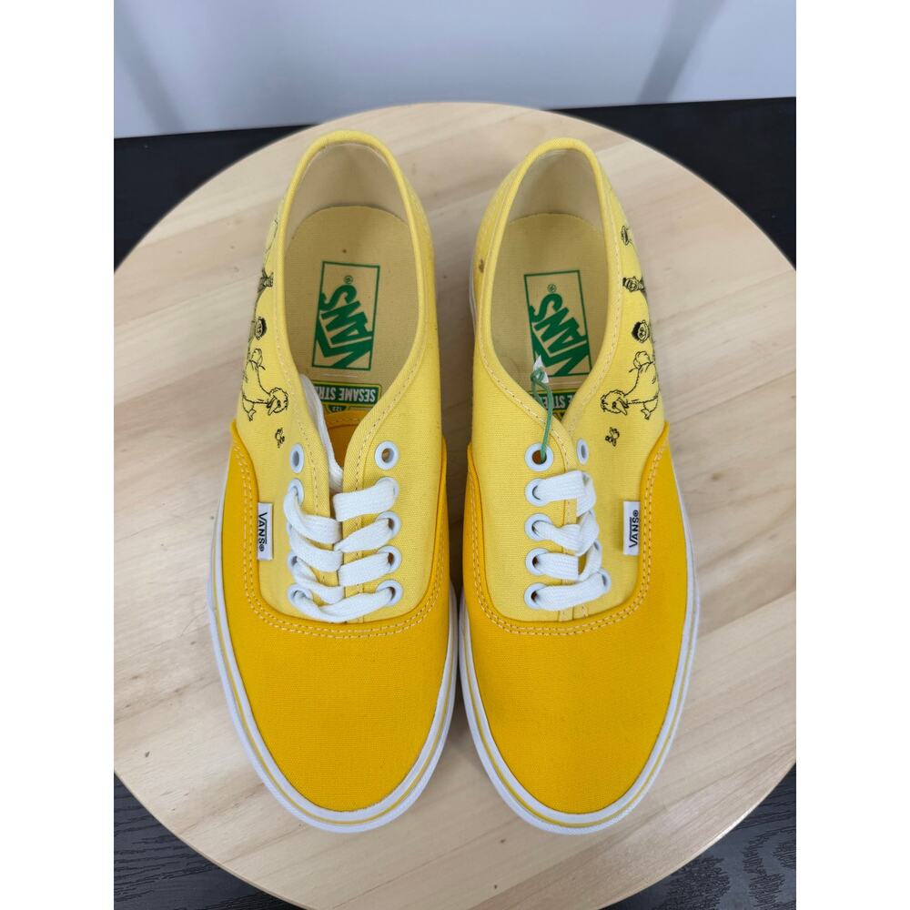 Vans x Sesame Street Authentic Sneakers Womens 8 Shoes Yellow Cartoon - Picture 3 of 10